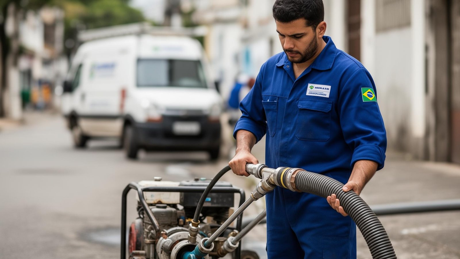 Desentupidora em Vila Prudente - profissional realizando desentupimento